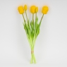 Букет латексних тюльпанів, 5 бутонів, жовтий, 44 см (2026-004/yellow)
