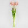 Букет латексних тюльпанів, 5 бутонів, ніжно-рожевий, 49 см (2026-005/pink)