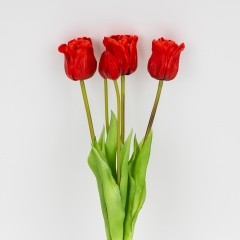 Букет латексних тюльпанів, 5 бутонів, червоний, 49 см (2026-005/red)
