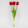 Букет латексних тюльпанів, 5 бутонів, червоний, 49 см (2026-005/red)
