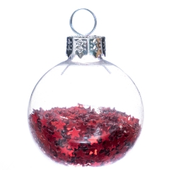 Набор елочных шаров "Красные звёзды" (6000-024)