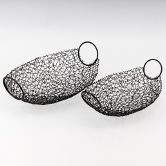 Набор с 2 фруктовниц "Черное кружево", 23 * 38 см СПАСЕННАЯ ПОЗИЦИЯ (9290-011)