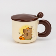 Кружка з кришкою та ложечкою "Капібара", 400 мл * Рандомний вибір дизайну (19297-020)