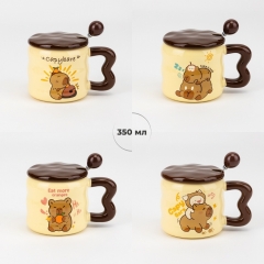 Кружка з кришкою та ложечкою "Капібара", 350 мл * Рандомний вибір дизайну (19297-024)