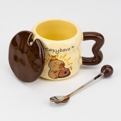 Кружка з кришкою та ложечкою "Капібара", 350 мл * Рандомний вибір дизайну (19297-024)