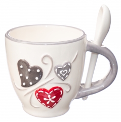Чашка с ложкой "Love" (004AV)
