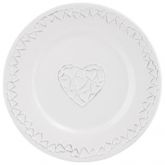 Тарілка десертна 19,5 см "Серця" (010AS)