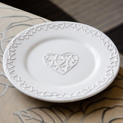 Тарілка десертна 19,5 см "Серця" (010AS)