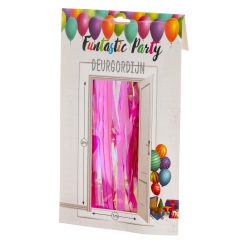 Декоративная шторка на дверь (розовая) (8132-021)