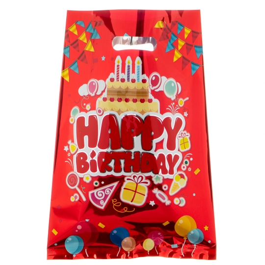 Набір подарункових кульків "Happy Birthday" 10 шт (8132-028)
