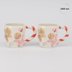 Кружка "Имбирная парочка в розовом", 400 мл (6037-010)