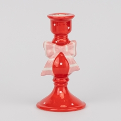 Підсвічник "Новорічний бантик", 17 см (6037-021)