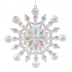 Ялинкова іграшка "Перламутрова сніжинка", 12,5 см (6040-004)
