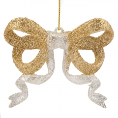 Елочная игрушка "Блестящий бантик", 7,8 см (6040-006)