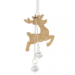 Елочная игрушка "Золотой олень", 7 см (6040-009)