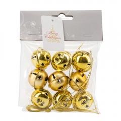 Набор елочных игрушек "Золотые звоночки" (9 шт), 3 см (6040-013)