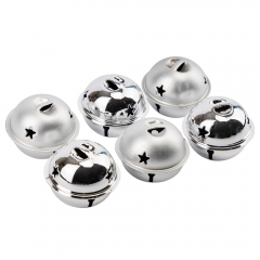 Набор елочных игрушек "Серебряные звоночки" (6 шт), 4 см (6040-016)