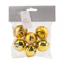 Набор елочных игрушек "Золотые звоночки" (6 шт), 4 см (6040-017)