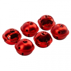 Набор елочных игрушек "Красные звоночки" (6 шт), 4 см (6040-018)