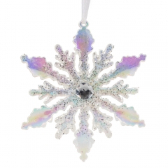 Елочная игрушка "Хрустальная снежинка", 13 см (6040-022)