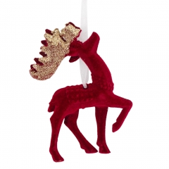 Елочная игрушка "Бархатный олень", 15 см (6040-029)