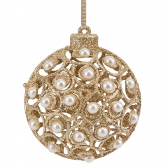 Елочная игрушка "Золотой шар", 19,5 см (6040-034)