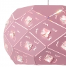 Люстра-підвіс рожева на 1 лампу з камінчиками (FE009/1)