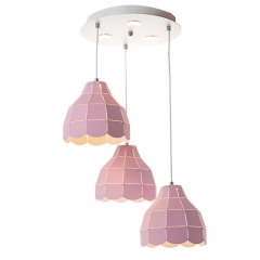 Люстра-подвес розовая тюльпан на 3 лампы (FE016/3) (FE016/3)
