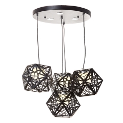 Люстра-подвес черная на 4 лампы с треугольным дизайном (FE018/4) (FE018/4)