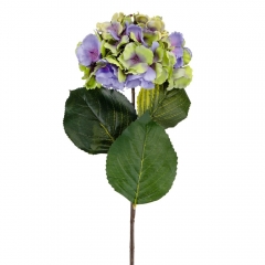 Цветок искусственный "Гортензия лимонно-лиловая" (2000-004PL)