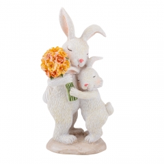 Статуэтка "Теплые объятия кроликов", 16 см (2007-263)