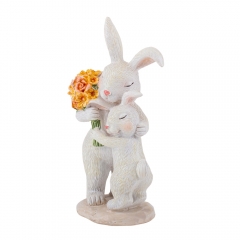 Статуэтка "Теплые объятия кроликов", 16 см (2007-263)
