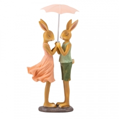 Статуэтка "Влюбленные под зонтиком", 24 см (2007-267)