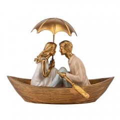Статуэтка "Влюбленные в лодке", 17 см (2007-269)