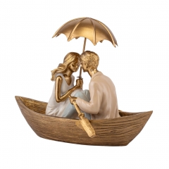 Статуэтка "Влюбленные в лодке", 17 см (2007-269)