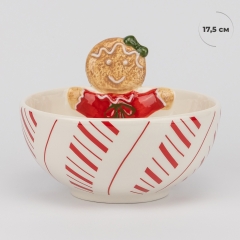 УЦІНКА Піала "Різдвяне печиво", 17,5*12 см (Сколи,дефект лиття) (00BR-6021-008/1)