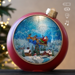 Новорічний ліхтар з підсвіткою та музикою "Магічна куля", 21 см (9240-009)