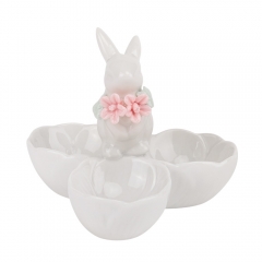 Підставка для 3 яєць "Білий кролик", біла, 10 см (5009-002)