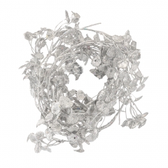 Декоративная ветка "Серебро на листьях" (2010-160)