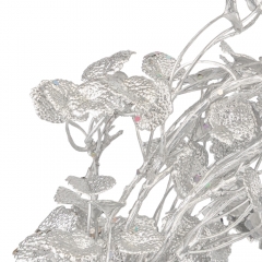 Декоративная ветка "Серебро на листьях" (2010-160)