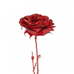 Новогодняя роза 74 см красная (6008-024)