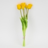 Букет латексних тюльпанів, 5 бутонів, жовтий, 49 см (2026-005/yellow)