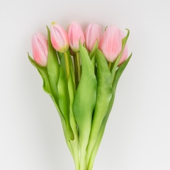 Букет латексных тюльпанов, 7 бутонов, розовый, 31 см (2026-006/pink)