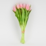 Букет латексных тюльпанов, 7 бутонов, розовый, 31 см (2026-006/pink)
