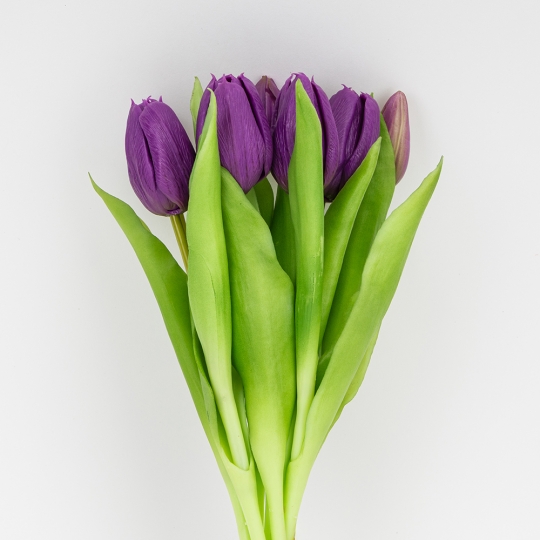 Букет латексних тюльпанів, 7 бутонів, фіолетовий, 31 см (2026-006/purple) Букет латексних тюльпанів, 7 бутонів, фіолетовий, 31 см (2026-006/purple)