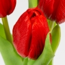 Букет латексних тюльпанів, 7 бутонів, червоний, 31 см (2026-006/red)