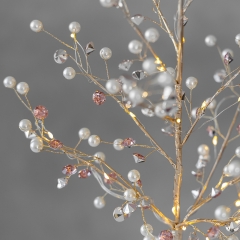 Декоративное дерево с подсветкой "Жемчужный блеск", 46 см (9239-018)