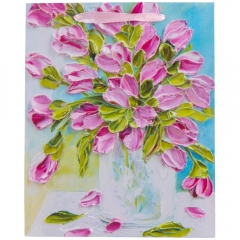 Подарочный пакет "Акварельные мазки", 18*23 см (18925-007)