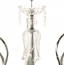 Люстра класичний хром з 6 скляними плафонами у формі тюльпана (OU011/6/chrom)