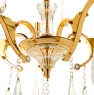 Люстра класична з 5 плафонами з прозорого скла кольору золото (OU016/5/gold)